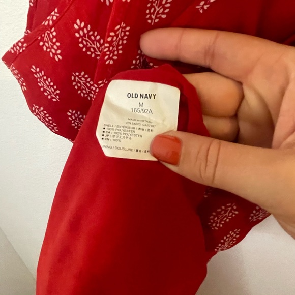Women’s Red Old Navy Summer Midi Dress Size Medium - Picture 8 of 8